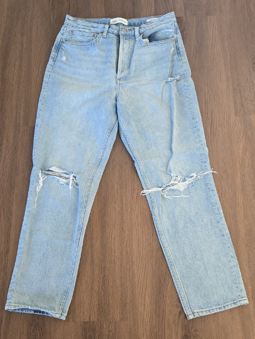 Denim Forum Soft Blue High-Rise Jeans